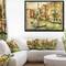 Designart - Vintage Venice - Digital Art Landscape Canvas Print in Black Frame
